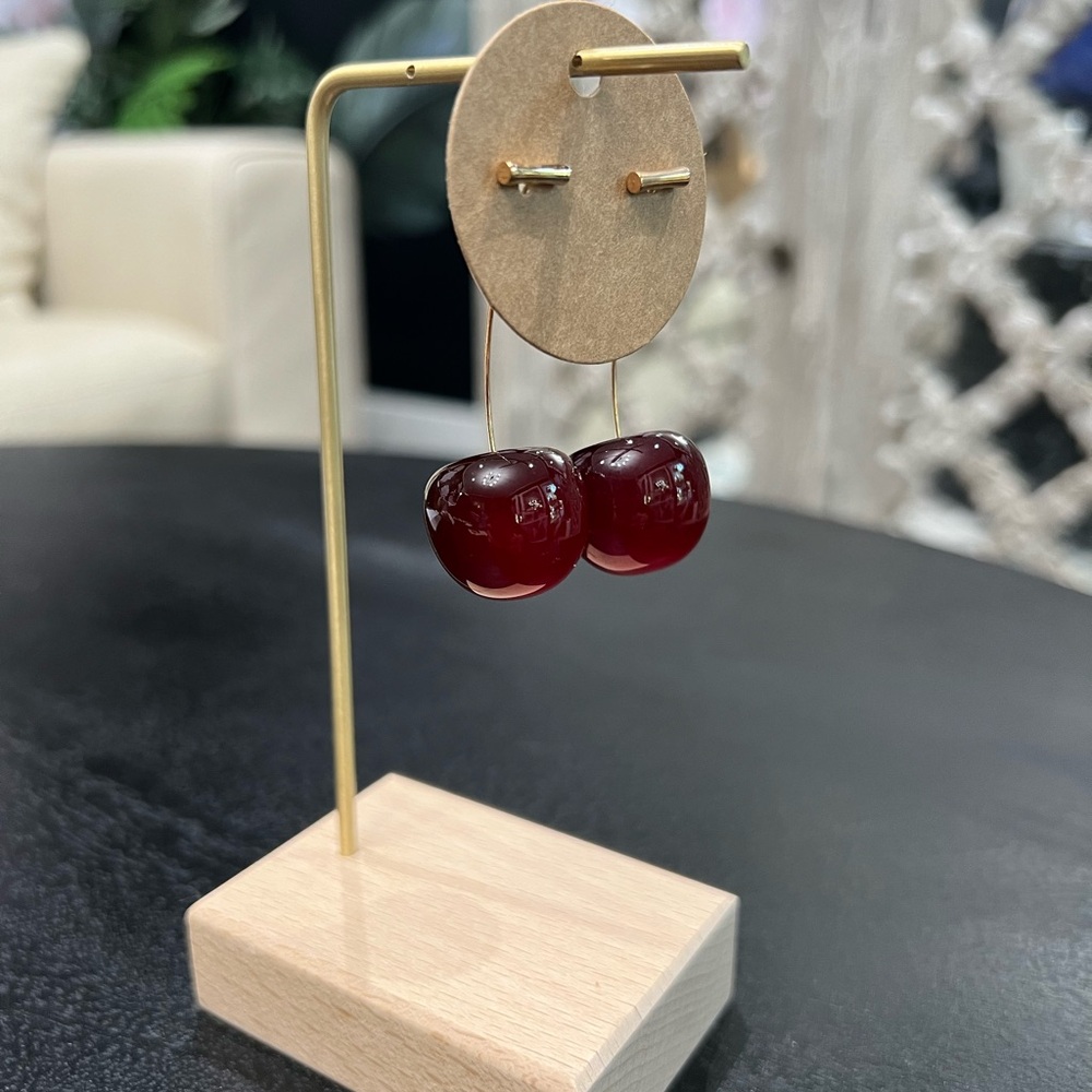 Large Dark Red 🍒Cherry🍒 Earrings